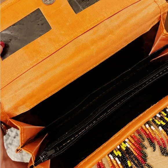 Colorful Native Beaded Earrings & Wallet Set - Picture 6 of 9